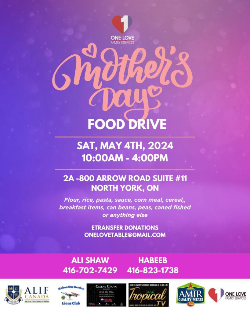 2024 Apr One Love Mothers Day Food Drive